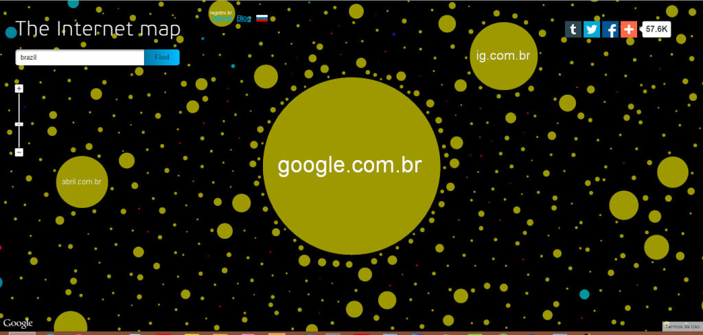 mapa da internet no Brasil